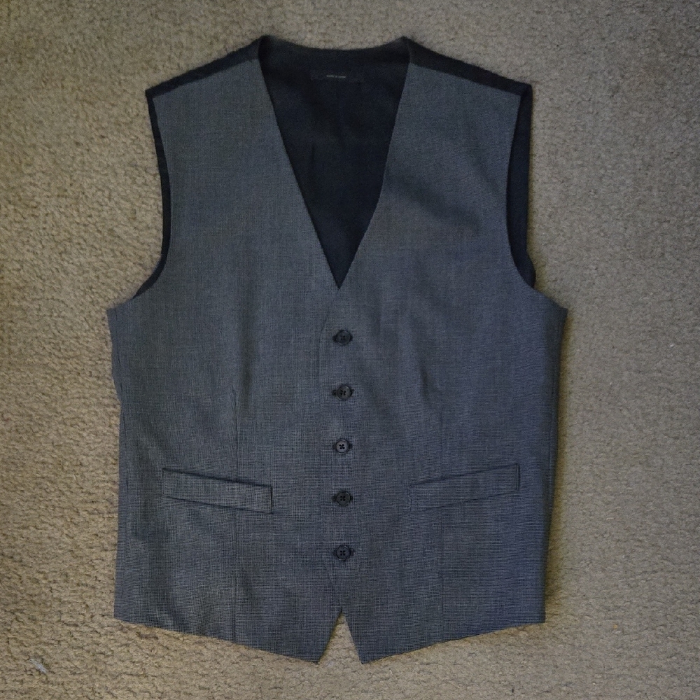 Express Men's Gray Tailored Dress Vest Sz S